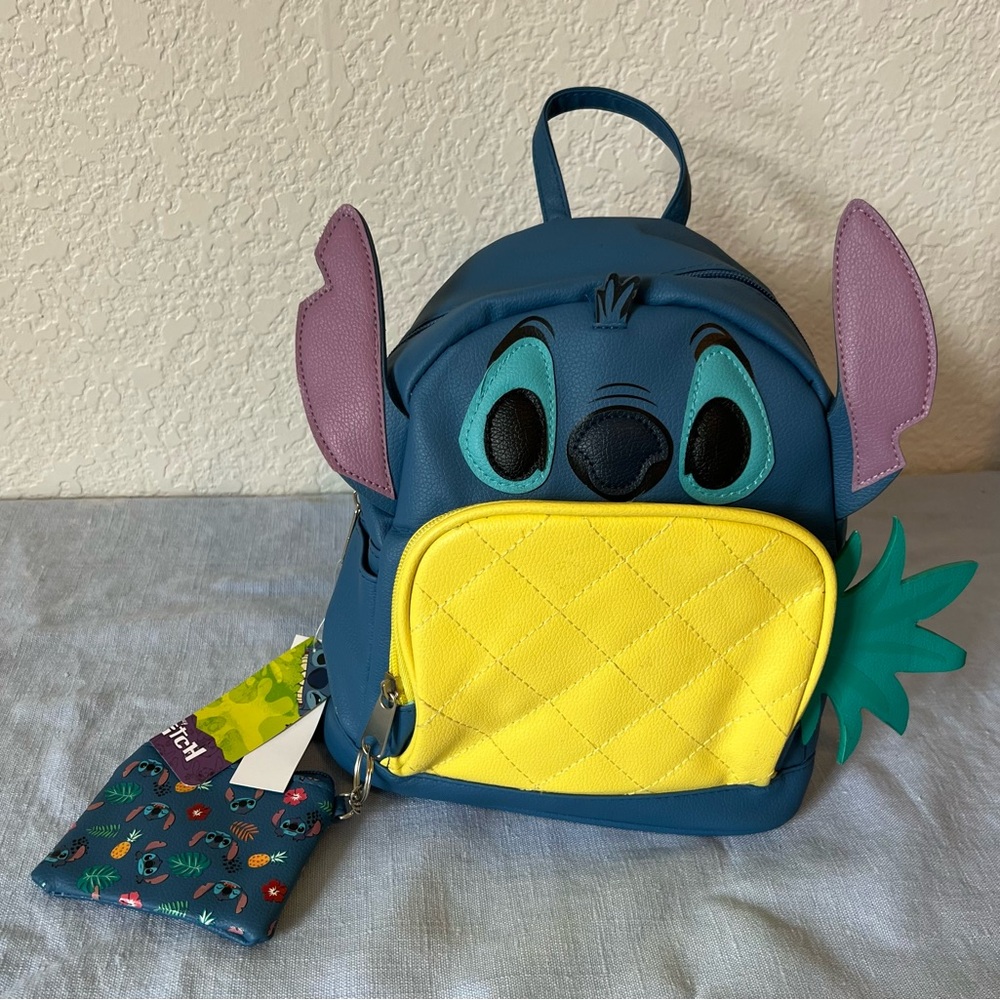 Disney Blue and Yellow Stitch Mini Backpack